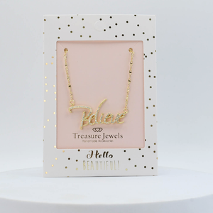 Believe Gold Necklace I-38