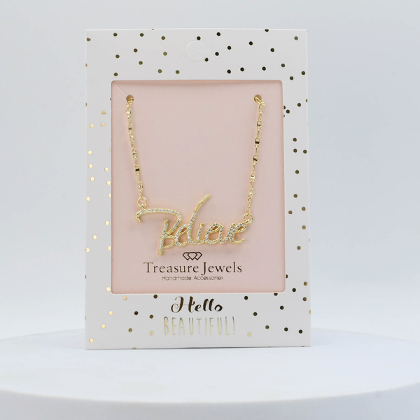 Believe Gold Necklace