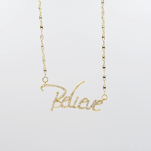 Believe Gold Necklace I-38