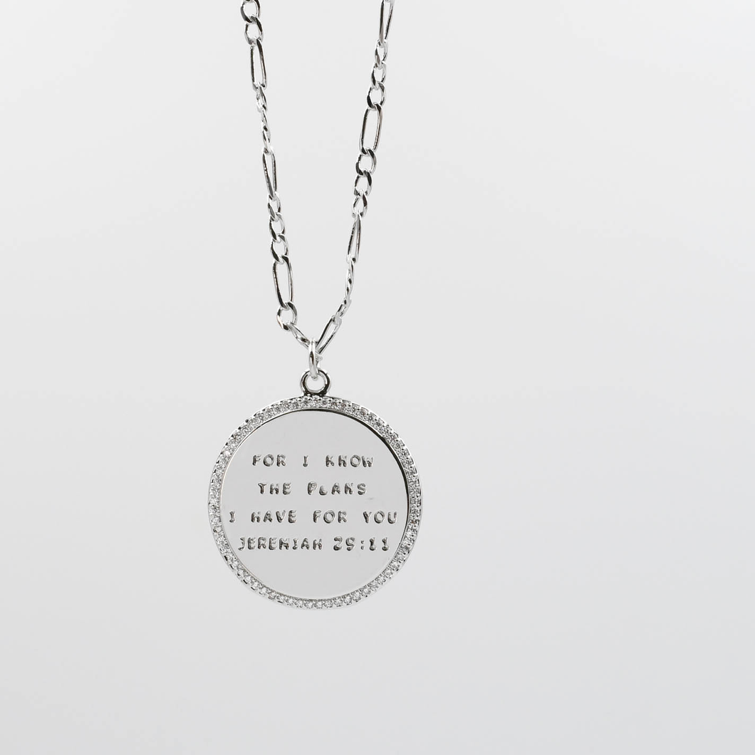 Jeremiah 29:11 Silver Necklace