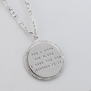 Jeremiah 29:11 Silver Necklace