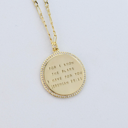 Jeremiah 29:11 Gold Necklace I-48