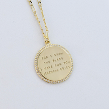 Load image into Gallery viewer, Jeremiah 29:11 Gold Necklace I-48
