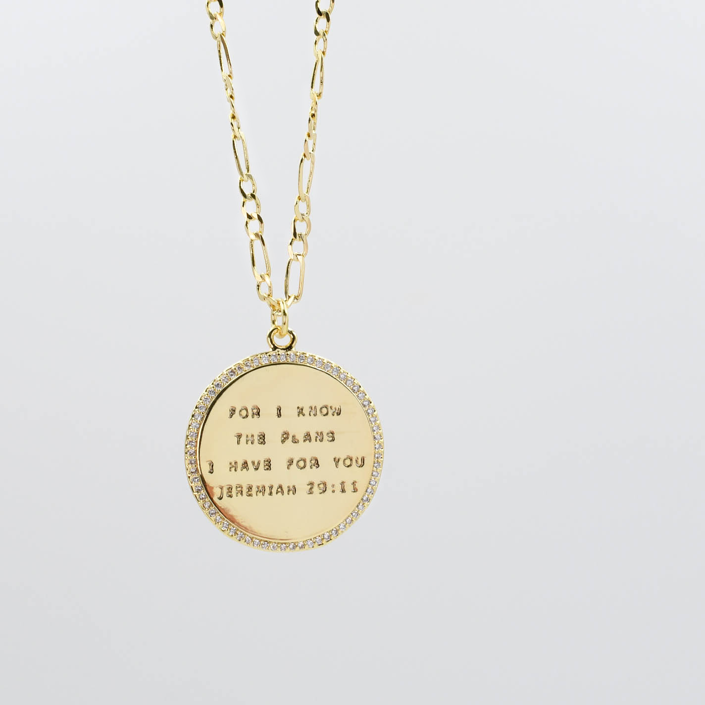 Jeremiah 29:11 Gold Necklace I-48