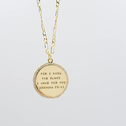 Jeremiah 29:11 Gold Necklace I-48