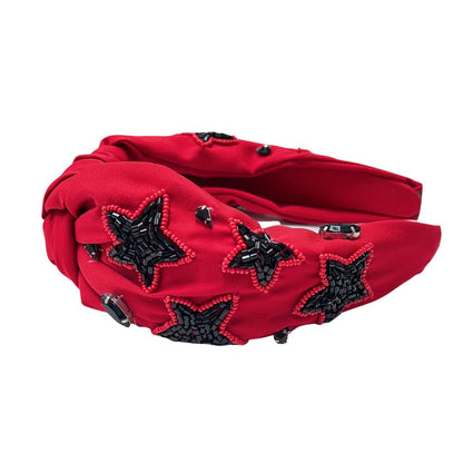 Star Red/Black Headband U73