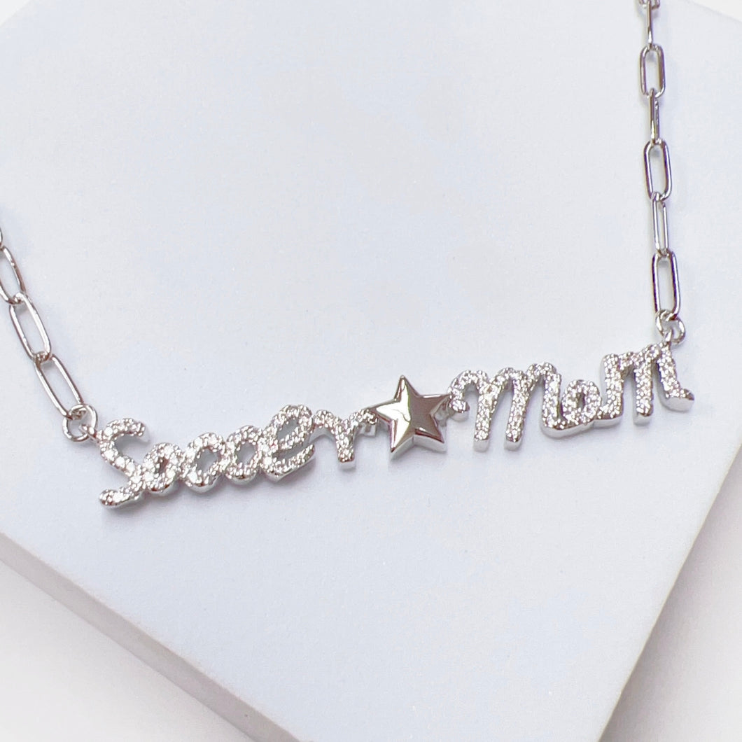 Soccer Mom Silver Necklace