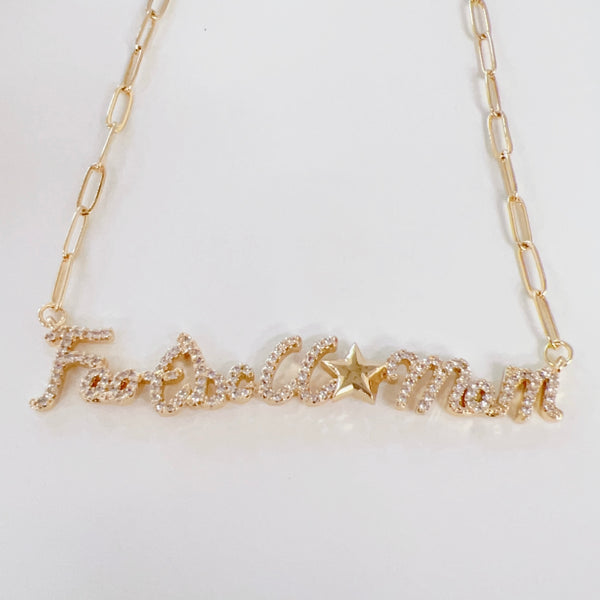 Football Mom Gold Necklace