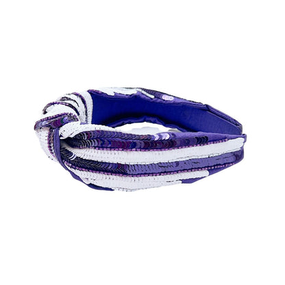 Purple/White Sequin Headband U86