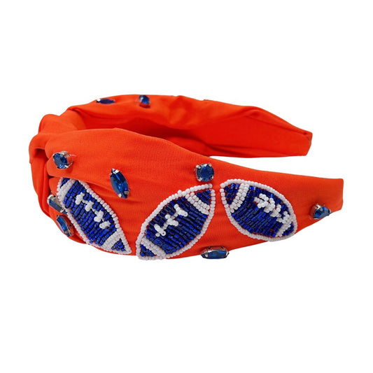 Football Orange/Blue Headband U49 & U54