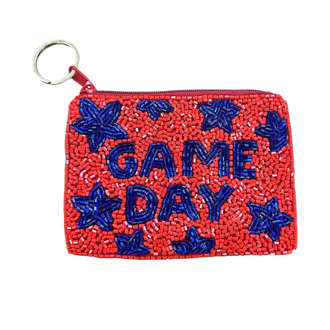 Red/Blue Game Day Keychain Pouch