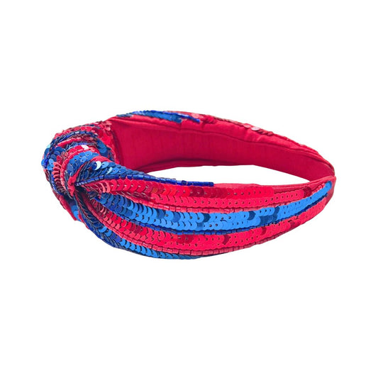 Red/Blue Sequin Headband U47