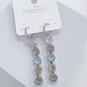 Myra Silver/Blue Dangle Earrings