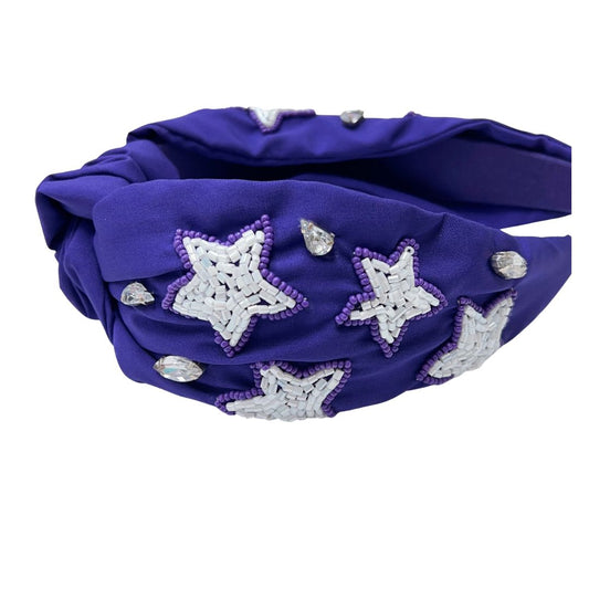 Star Purple/White Headband U56