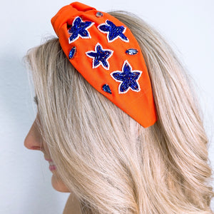 Star Orange/Blue Headband
