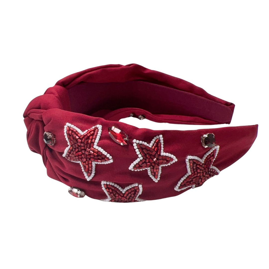Star Maroon Headband U57