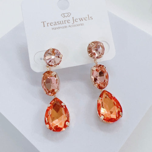 Glamorous Citrine Stone Earring E36