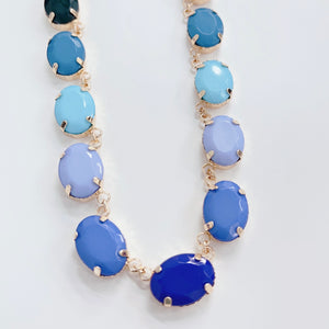 Michelle Bubble Blue Necklace