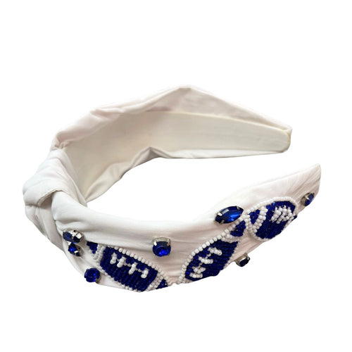 Blue/white Football Headband U84