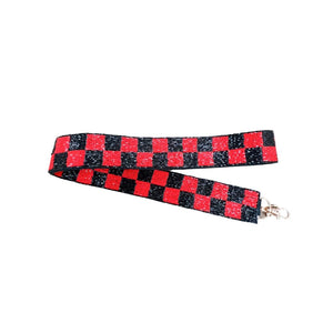 Checkered Red/Black Beaded Strap