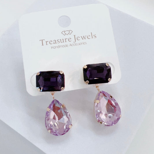 Glamorous Plum Earrings E36