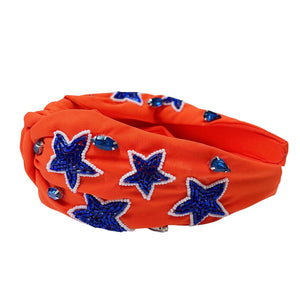 Star Orange/Blue Headband
