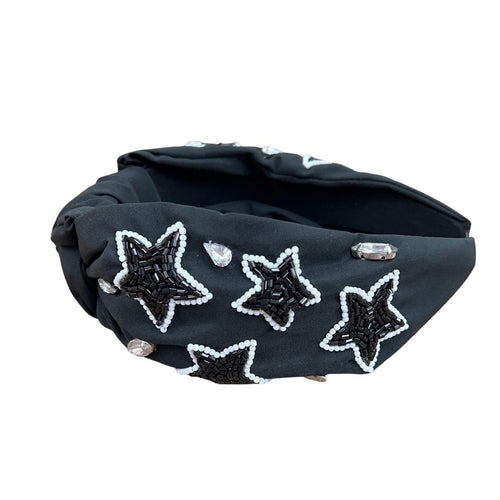 Star Black/White Headband U67