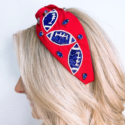 Football Red/Blue Headband U44