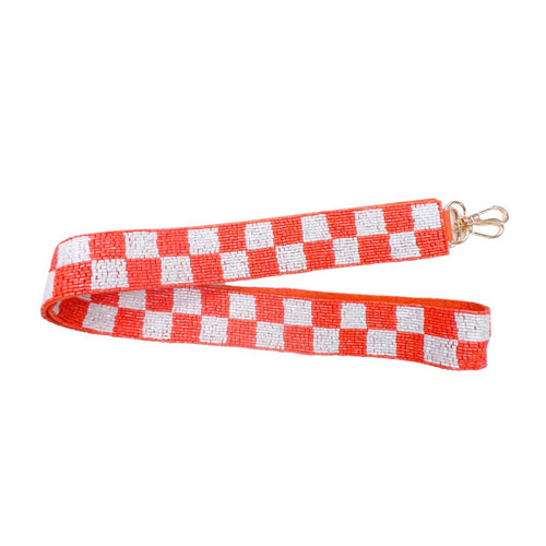 Checkered Orange/White Strap