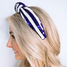 Load image into Gallery viewer, Purple/White Sequin Headband
