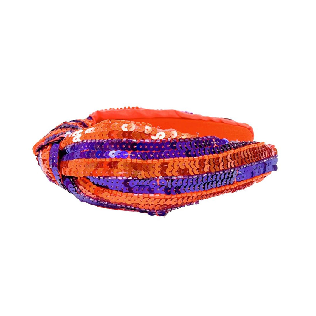 Orange/Purple Sequin Headband