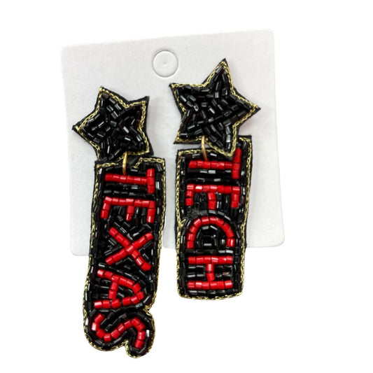 Texas Tech Beaded Earrings T9