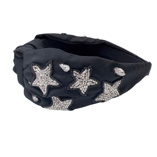 Star Black/Silver Headband U58