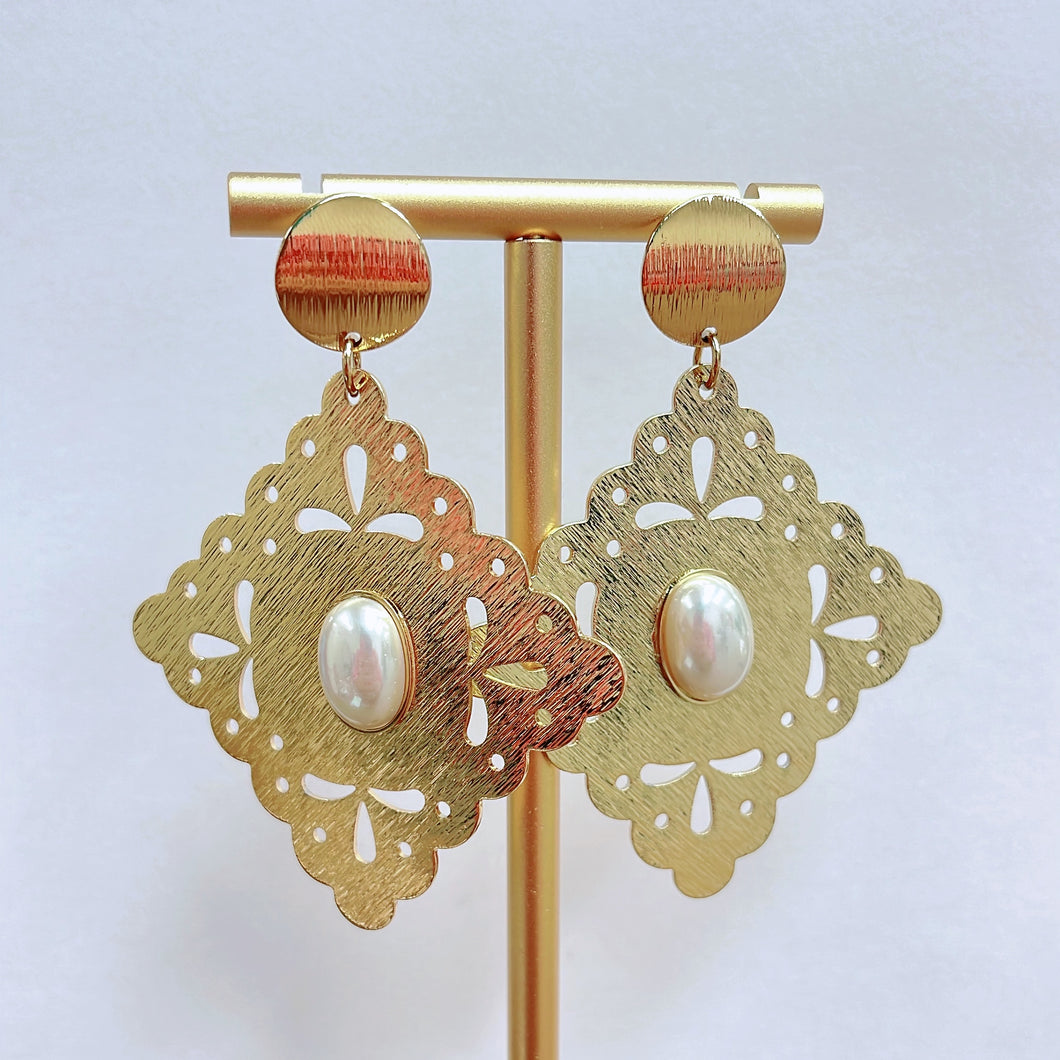 Rombo Pearl Earrings A14