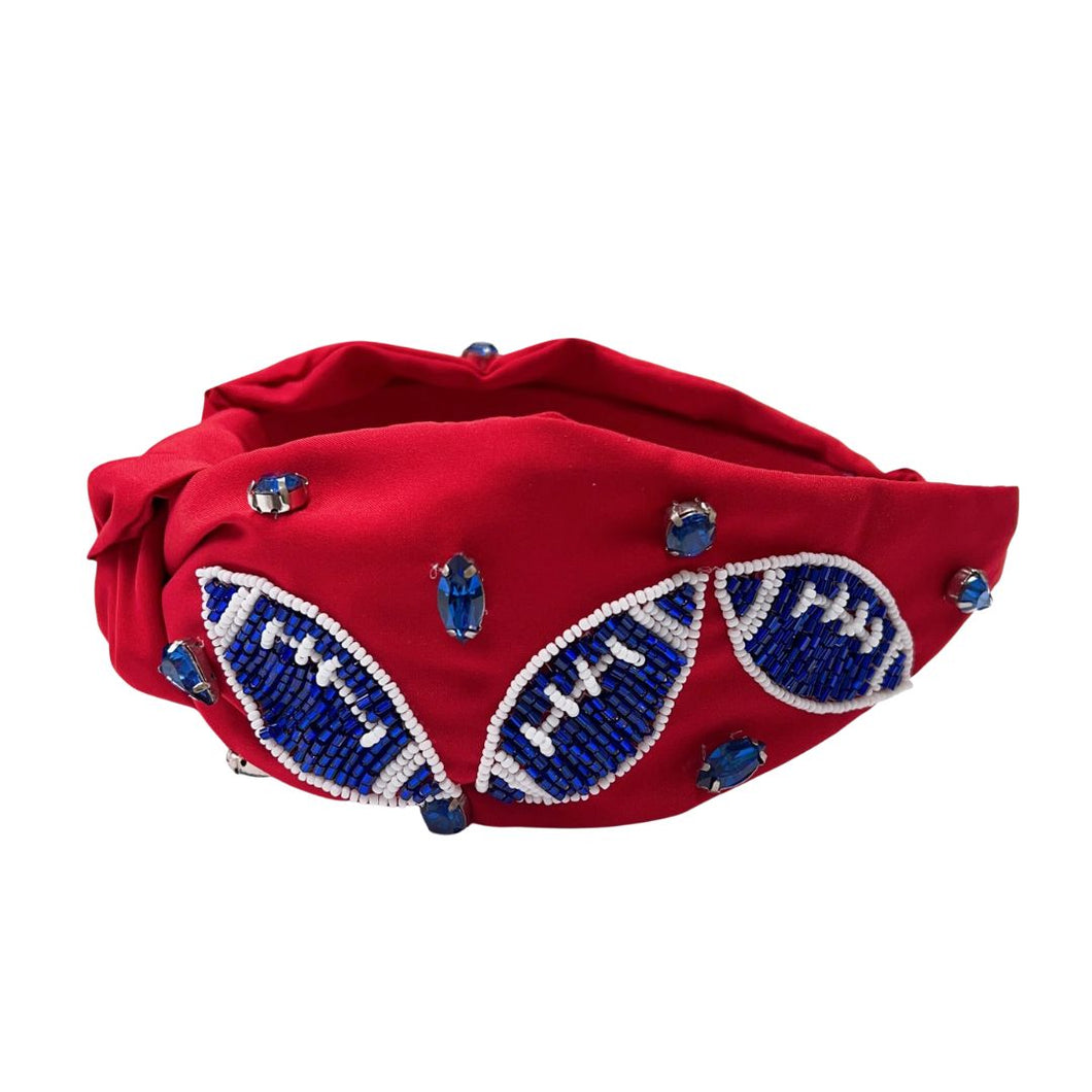 Football Red/Blue Headband U44