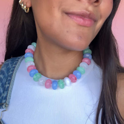 Sugar Bead Multi Pastel Necklace