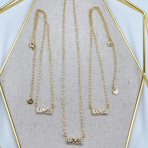 Love Necklace Gold J1