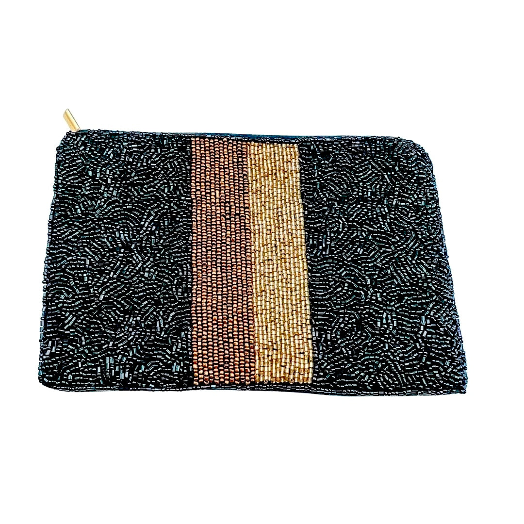 Gold Gala Black Pouch