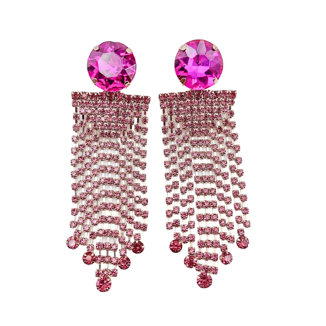 Bedazzled Fuchsia Earring E23