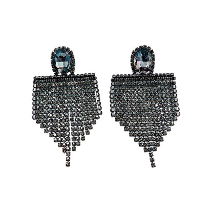 Bedazzled Black Earrings E23