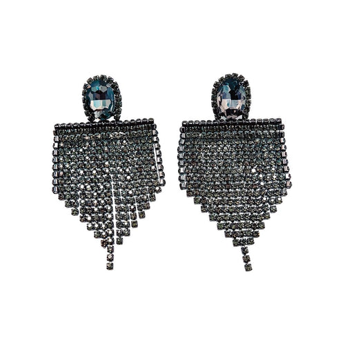 Bedazzled Black Earrings E23