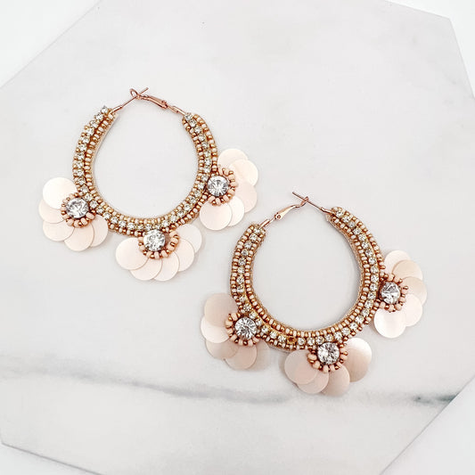 Vivian Beaded Hoop Earring D34