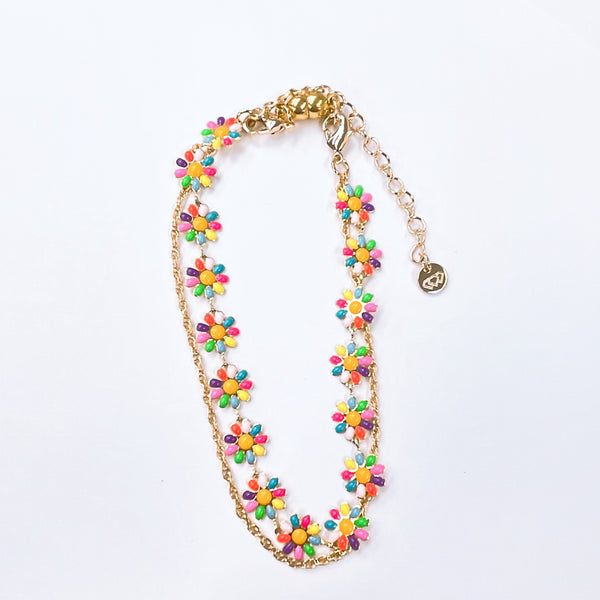 Daisy Bright Rainbow Bracelet O36