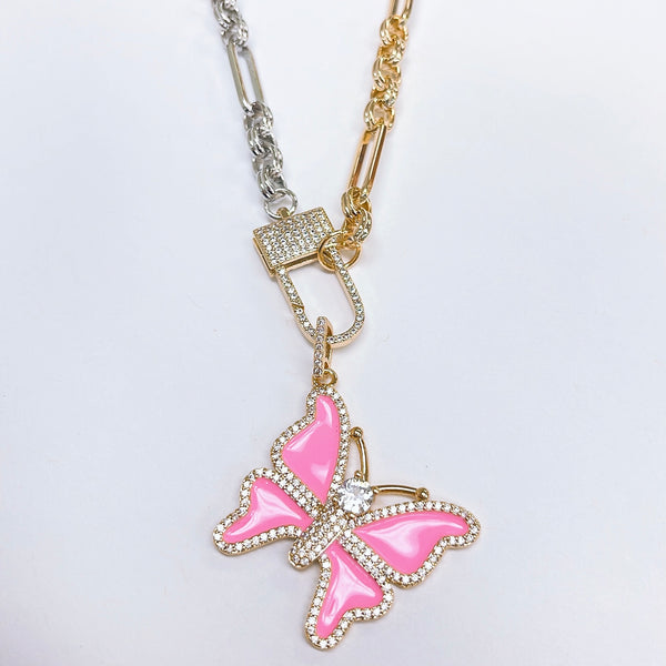 Two toned pink butterfly K6