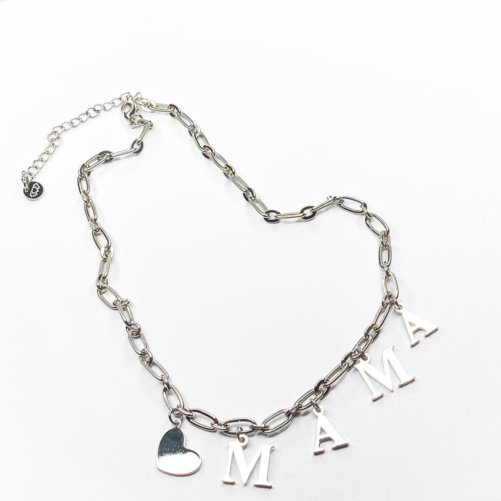 Mama Silver Necklace J35