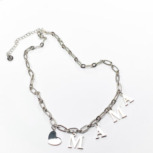 Mama Silver Necklace J35