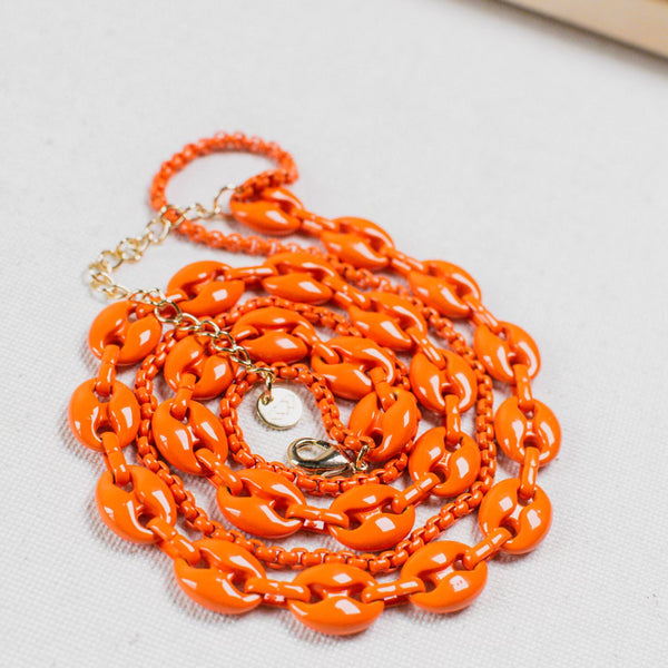 Double G orange Necklace N13