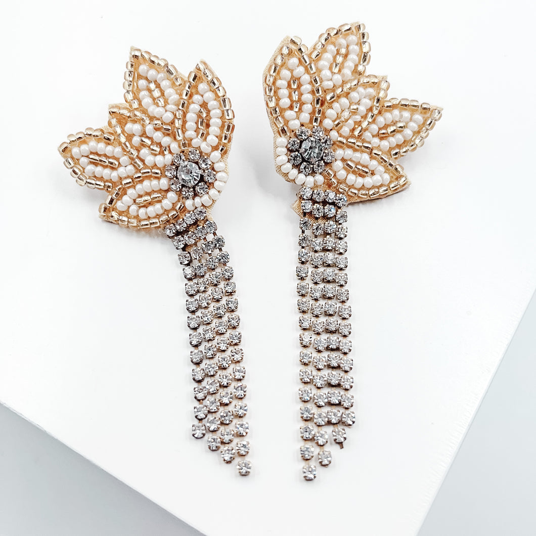 Vintage Floral Gold Earring E1