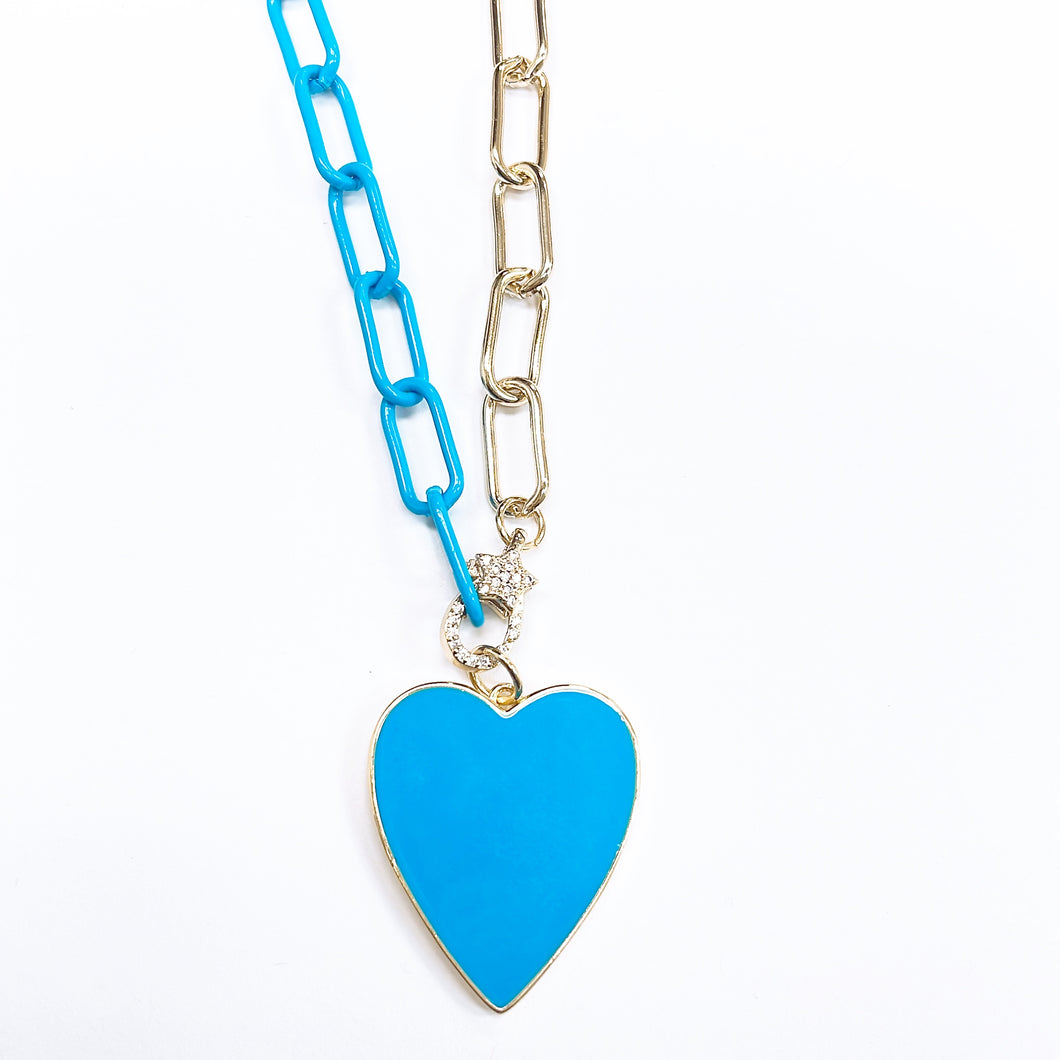 Blue heart chain