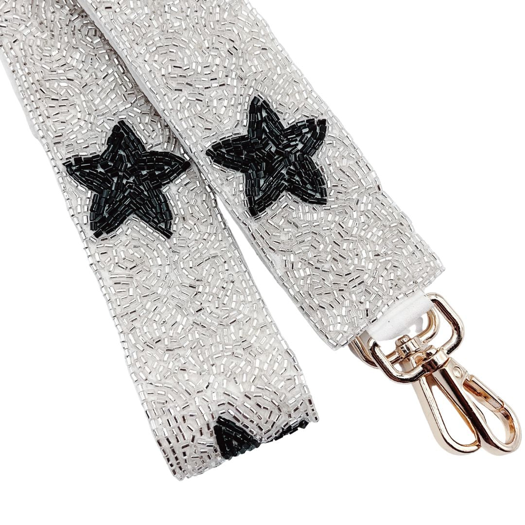 Silver/Black Star Beaded Strap